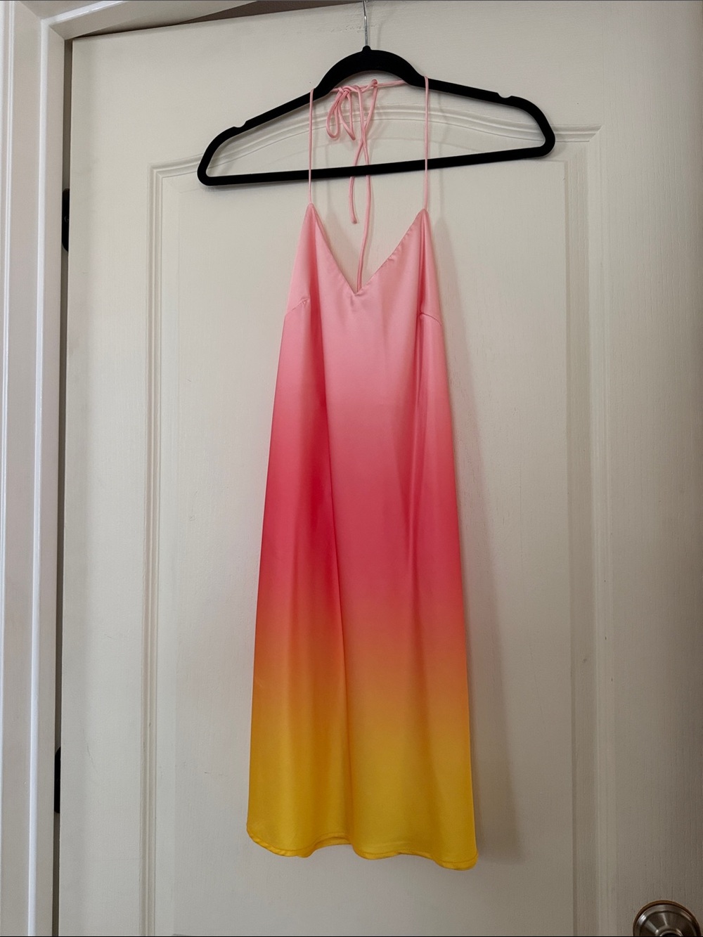 Princess Polly Pink to Yellow Ombre Halter Slip